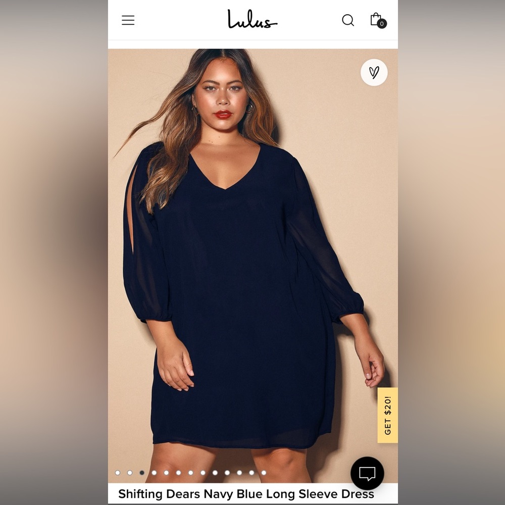 Shifting Dears Navy Blue Long Sleeve Dress